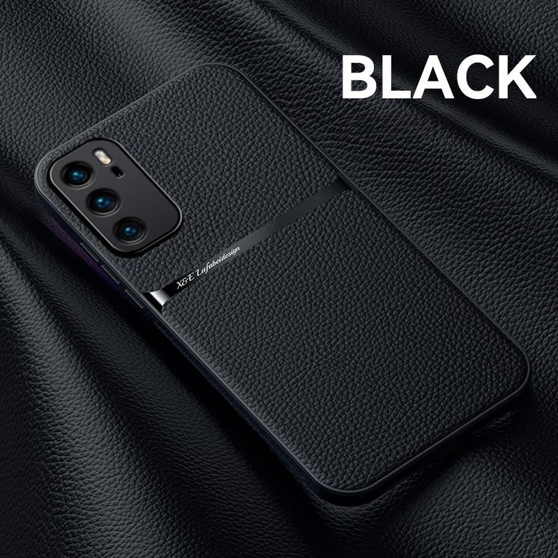 For Huawei P40 Pro Case Shockproof Bumper Silicoen Phone Case For Huawei P40 P 40 P40Pro Magnetic Car Holder Leather Back Cover
