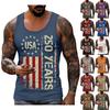Uomo 4 Luglio Camicie USA Muscolo Senza Maniche Magliette Patriottiche