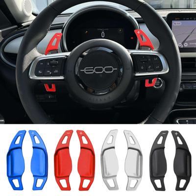 For Fiat 600 La Prima Hybrid Jeep Avenger MHEV e-Hybrid 2024 2025 Car Steering Wheel Shift Paddle DSG Extension Stickers
