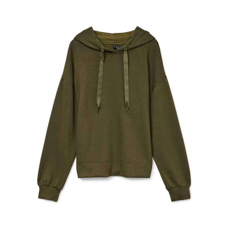 Mesh Hoodie with Ribbon Drawstrings Hali Woman VERO MODA