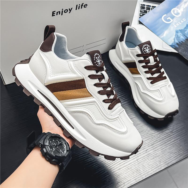 Luxury 2024 Spring and Autumn New Thick Sole Elevated Men's Casual Shoes Outdoor Versatile Breathable Running and Sports Shoes