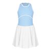 Girls Sports Tennis Dress Color Block Sleeveless Bubble Hem Sundress with Integrated Shorts for Golf Casual