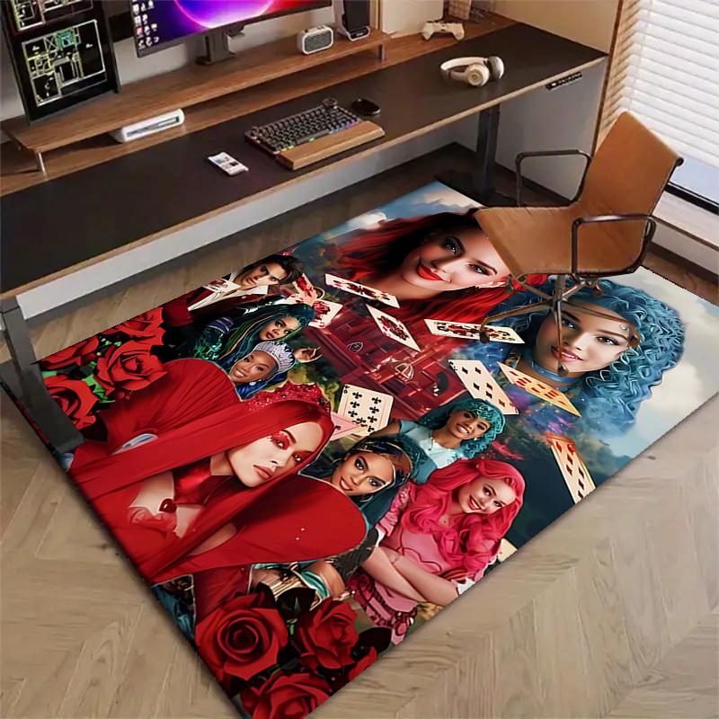 1pc Descendants The Rise of Red2 Design Printed Area Rug Carpet for Bedroom Living Room Home Decor Rugs Mat Non Slip Mat Rug for Bedside
