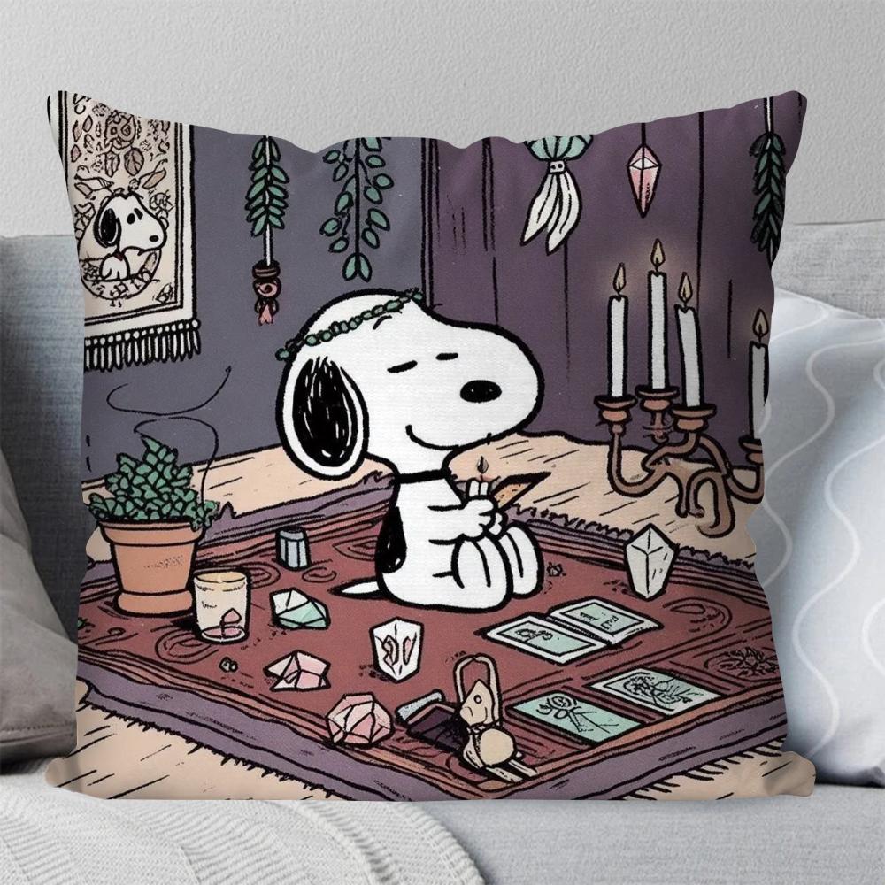 1Pc Comic Character S-Snoopy Pillow Case Square Pillow Bedroom Sofa Leisurecomfort Cushion Car Living Room Home Decoration 40X40