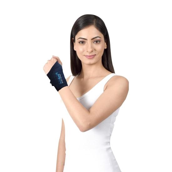 

AccuSure Wrist Supporter for Gym Band for Men Gym & Women with Thumb Loop Straps - Wrap Gym Accessories for Men Hand Grip