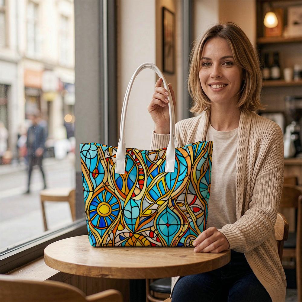Stained Glass Art Tote Bag Daily Use Handbag