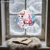 2D Flat Pink Wooden Christmas Sign, Charming Decorative Plaque with Adorable Elk Sled Pattern, Ideal for Front Door, Home, Office Decor