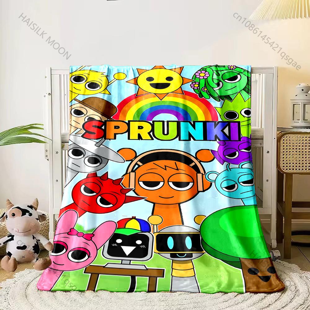 Play Music S-Sprunki Printed Blanket Warm Soft and Comfortable Home Travel Blanket Sofa Bedding Cover Blanket Child for Gifts