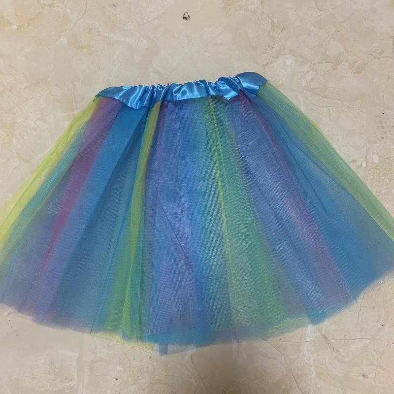 Mädchen Cheerleading Regenbogen Tutu Rock Kind Tanzparty Ballett Tüll Tutu Rock 3 Lagen Prinzessin Geburtstagsparty Geschenk 2-8 Jahre