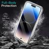 360° Transparent Dual-Sided Protective Case for iPhone 14 Pro Max, 15, 16