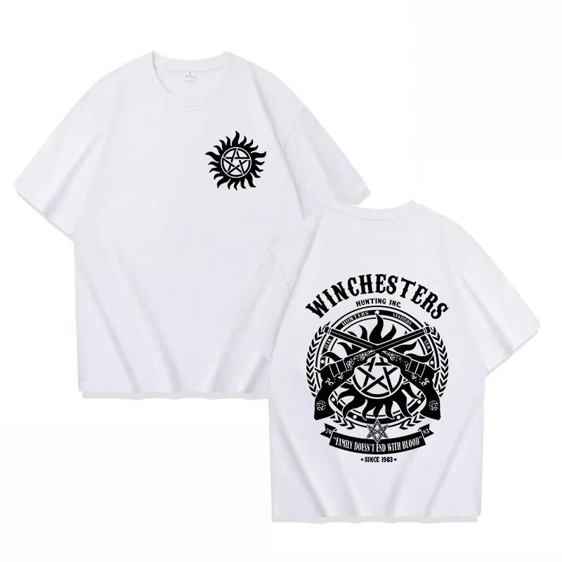 New TV Supernatural Printed Women Unisex Tshirts Supernatural Short Sleeve Shirts Summer Round Neck Tee Shirt Casual Funny Tops