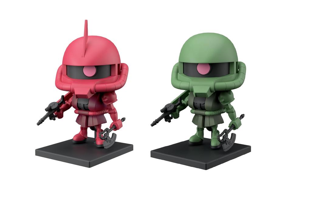 BANDAI SPIRITS Set Scale Plastic Model Gunpla-kun Zakupla-kun & Char's Zaku-kun 1/1 Pre-Colored