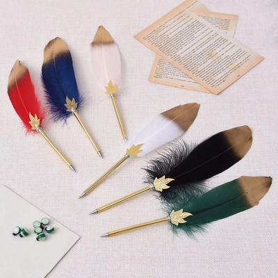 Supplies Writing Supplies Feather Ballpoint Gift Feather Decor 0.5mm Writing Pen Ballpoint Pen