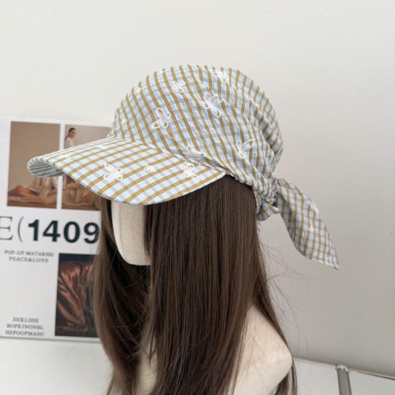 Zealous Sole Women's Black 2026 New-Patterned Baseball Cap With Bowknot, Headscarf Turban Hat, Trendy Hop 54-60Cm