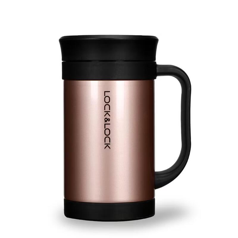 LocknLock 440ml Insulated Stainless Steel Office Mug with Handle