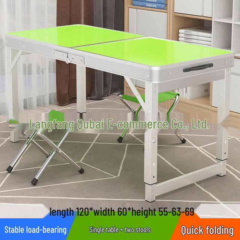 Portable Foldable Aluminum Camping Table and Chairs for Outdoor, Night Market, and Picnic Use