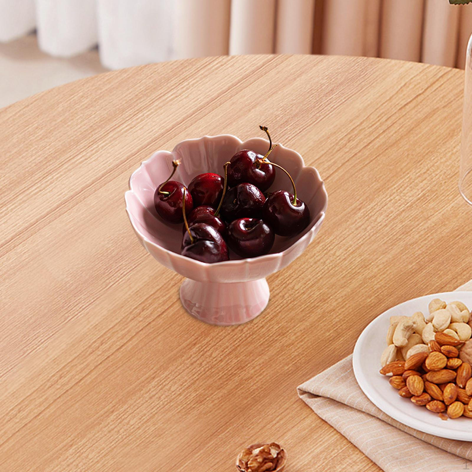 

Керамическая миска на ножке, декоративная для кухонной стойки, тарелка для закусок, поднос для фруктов, десерт, сервировка торта