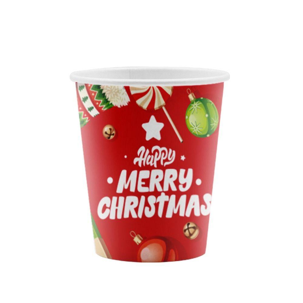 Environmental Christmas Paper Plates Disposable Christmas Paper Cups Christmas Tableware Set  Home