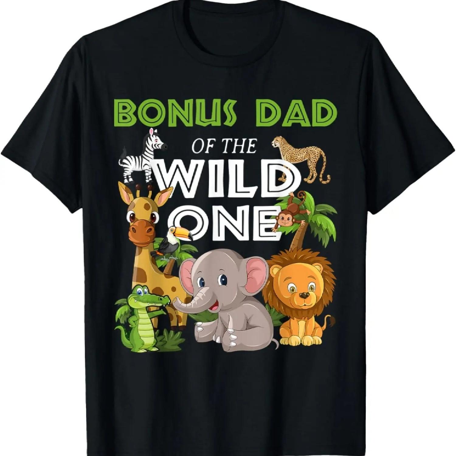 Bonus Dad of the Wild One Zoo Birthday Safari Jungle Animal T-Shirt XXXXXL разноцветный
