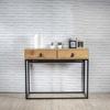 Console Cabinet with Drawers Abbot Black Oak