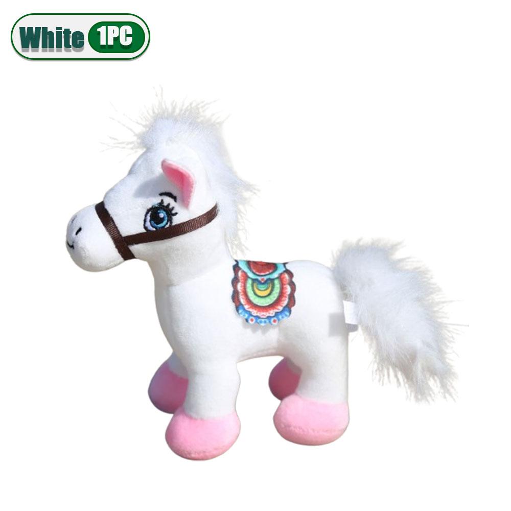 Year of the Horse Plush Keychain Cute Bag Decoration Keychain for Children New Year Birthday Gift Zodiac Toy