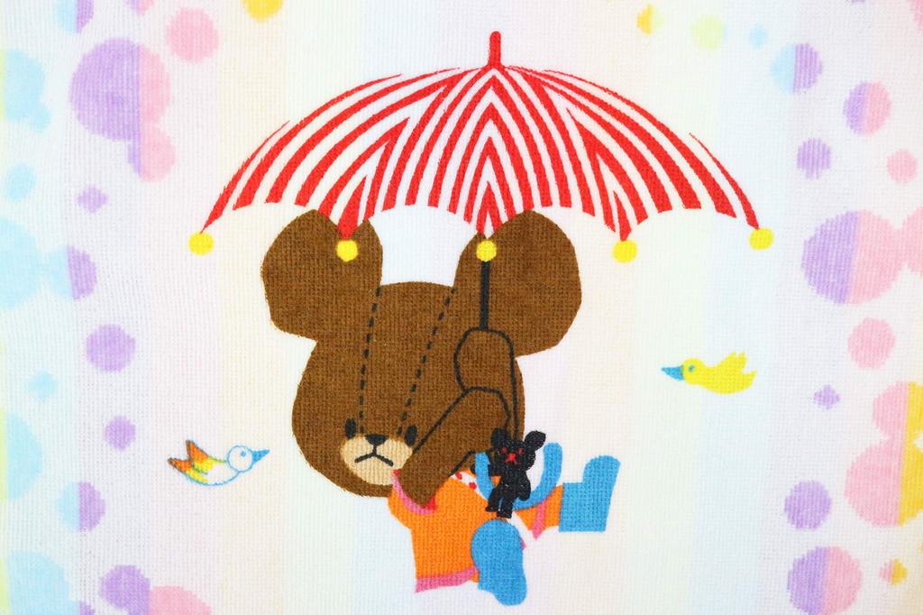Marushin Face 34 x 80 Soft Parasol 4335005400 Towel, "The Bears' School," cm, Design, 100% Cotton,