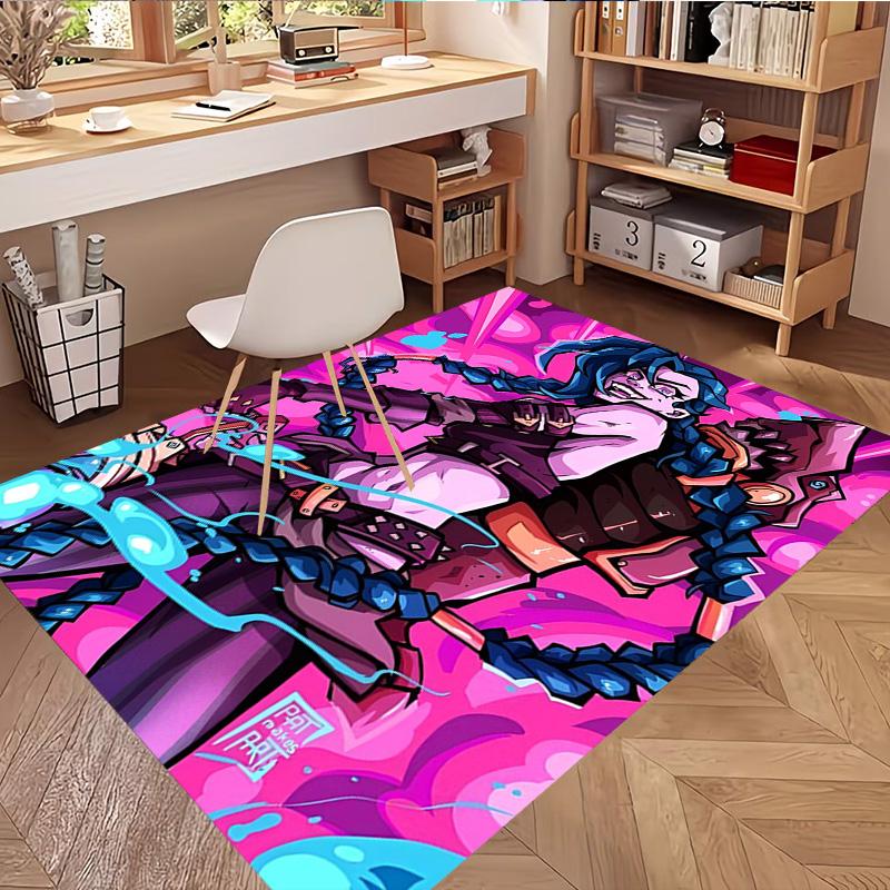 Jinx Print Rug, Washable Floor Carpet, For Entryway Dorm Laundry Room Office Study, Home Decor Birthday Christmas Gift