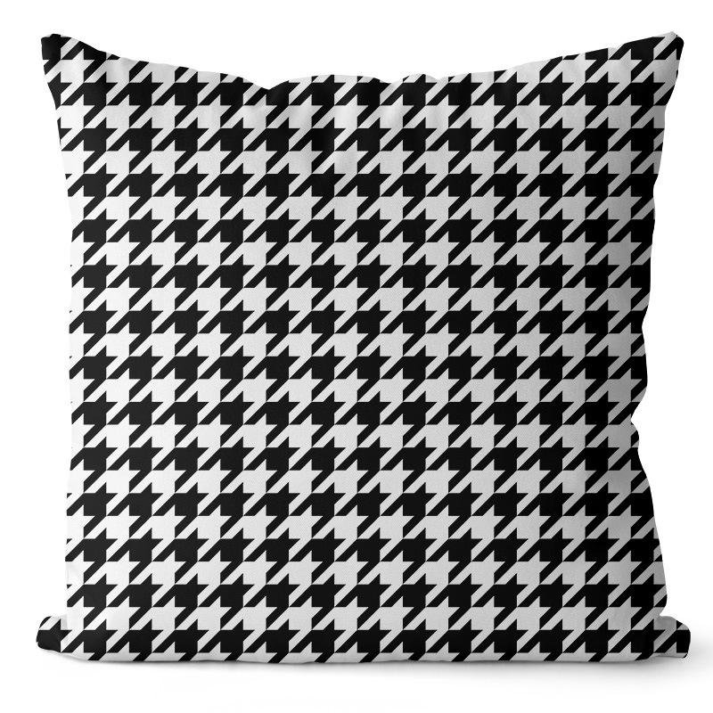 Nordische Abstrakte Geometrische Erdton Graffiti Kissenbezug Kurzer Plüsch Bedruckt Zuhause Sofa Auto Kissenbezug