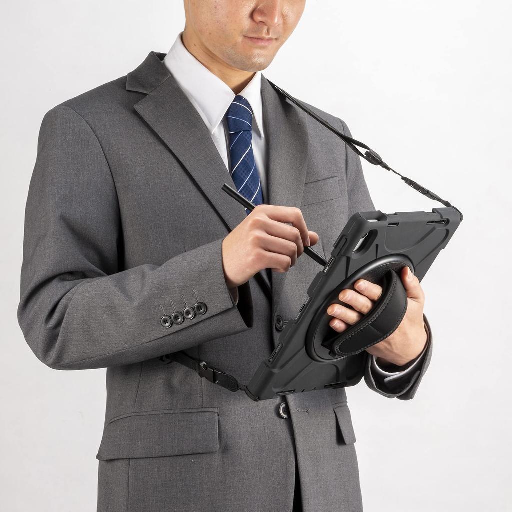 Sanwa Supply PDA-IPAD1920BK Front Protective Filter Shockproof Case for iPad 10.9-inch