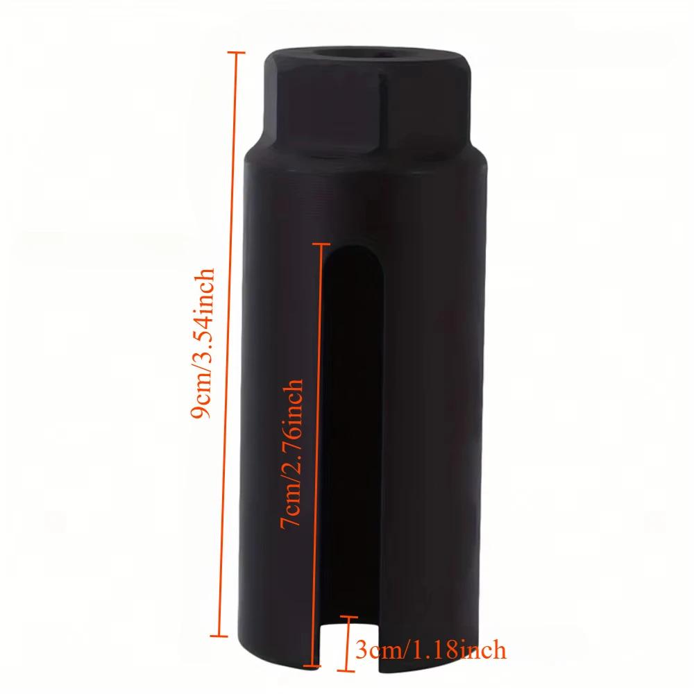 1PC Oxygen Sensor Socket Wrench Black Small Opening 21mm European Oxygen Sensor Socket Wrench Automotive Tool Oxygen Sensor