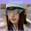 European Style Starry Elliptical Cat Eye Sunglasses With Uv400 Protection For Fashionable Sunwear