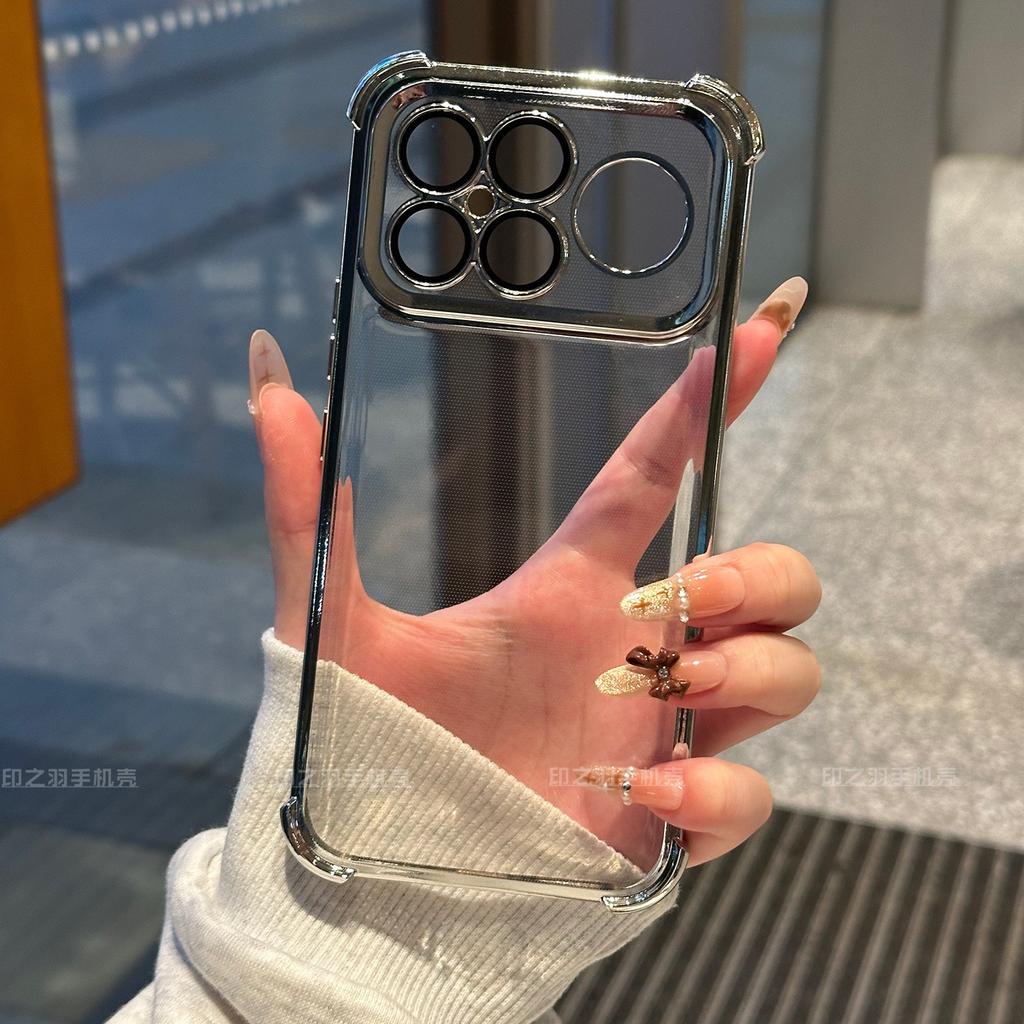 Comes with lens film, airbag anti-drop case, suitable for Redmi K11promax mobile phone case, new electroplated transparent k11 four
