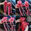 2Pcs Bowknot Ribbon Wedding Car Flower Artificial Wedding Decoration  Wedding Room