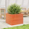 VidaXL Planter Wax Brown 60x60x45.5 Cm Solid Pine Wood, Outdoor Planter, Flower Box, Plant Box, 847250