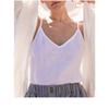 2026 summer European and American women's loose temperament simple v-neck sleeveless linen cotton solid color halter top