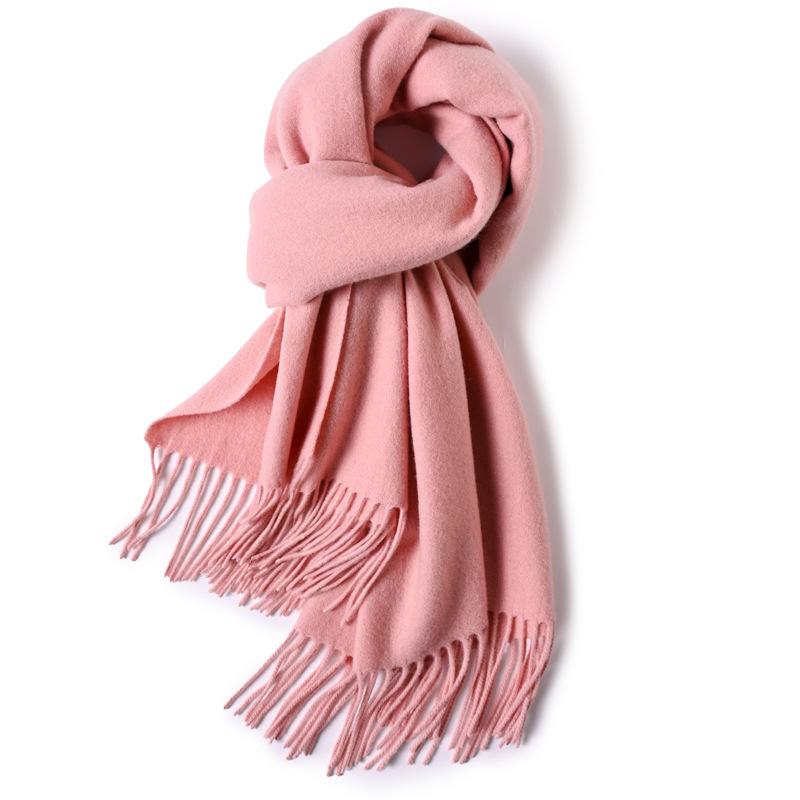 Pure Wool Scarf Winter Men and Women Senior Couple Grey Scarf Shawl Gift Boyfriend Birthday Gift