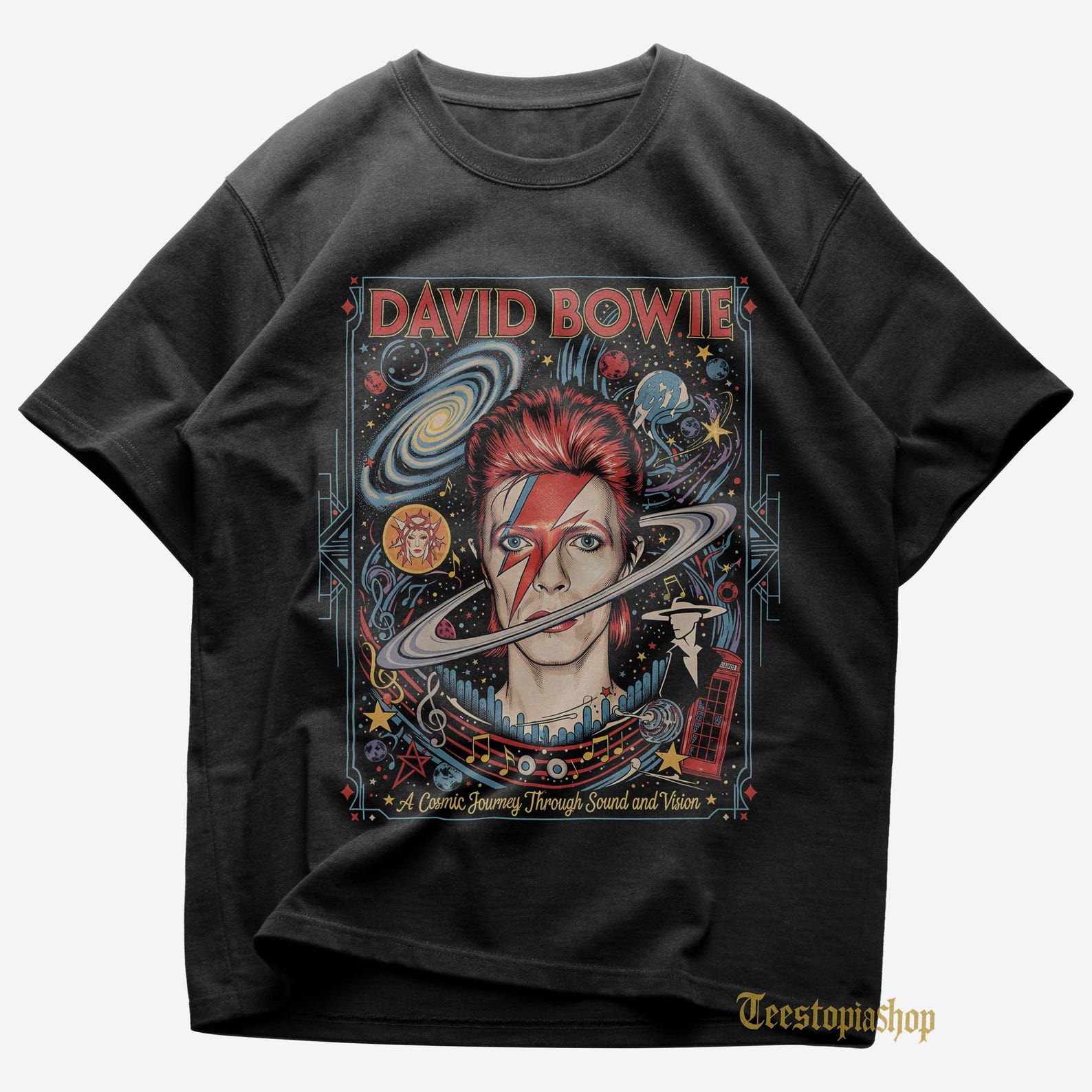 David Bowie T shirt - Rock Music Shirt - David Bowie Aladdin Sane Shirt - David Bowie Heroes - David Bowie Merch - Unisex Rock Apparel L