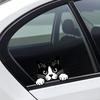 Peeking Cat Car Stickers Car Window Decals, Waterproof Removable Vinyl Black White Animal Decals for Cars Motorcycles Laptops, Funny Pet Design,