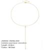 Adjustable Faux Pearl 14K Gold Y-Shaped Pendant Necklace - Hypoallergenic Stainless Steel Choker