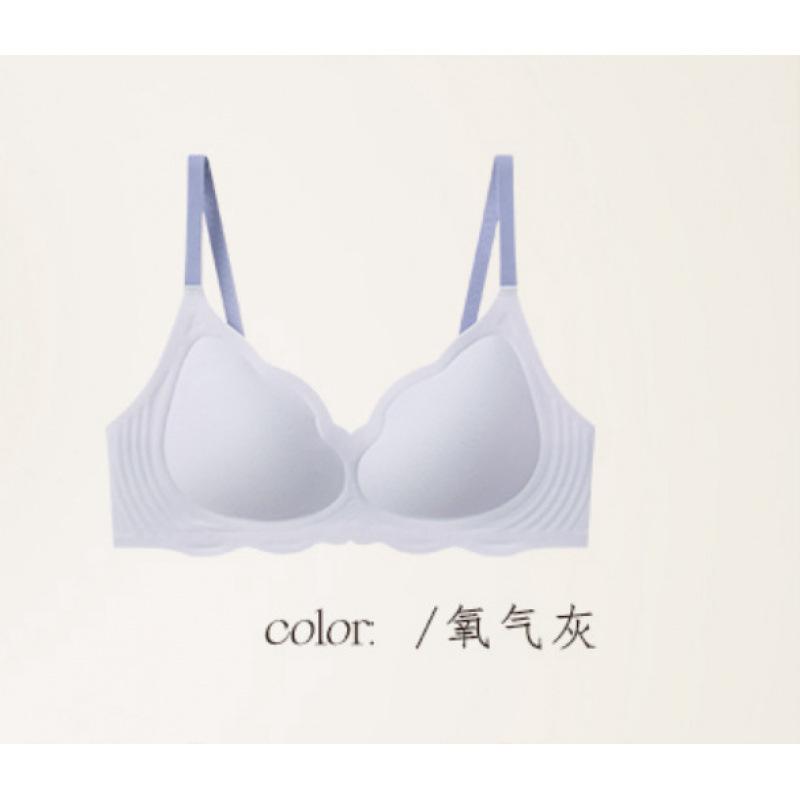 Traceless underwear women's small breasts gather and support to show thinness Naked feeling fixed cup No steel ring Comfortable sexy bra cover bra