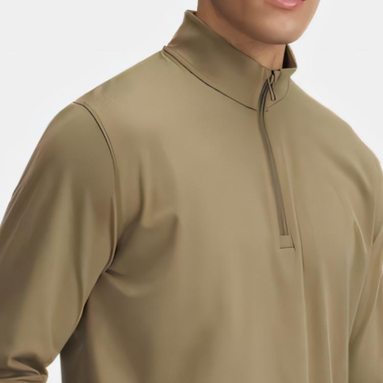 Under Armour Meridian Comodo Moda Trendy Semplice Maglietta a Maniche Lunghe Uomo Top Marrone 1387905-251