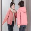 HI-FASHION Plus-size Suit Jacket Autumn Winter Thicken Slim Long-sleeved Outwear Women's All-match Velvet Coat