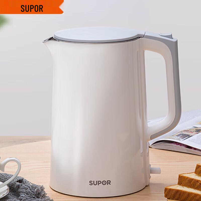 Supor SW-17S13A 1.7L Stainless Steel Electric Kettle CN plug (adapter included)
