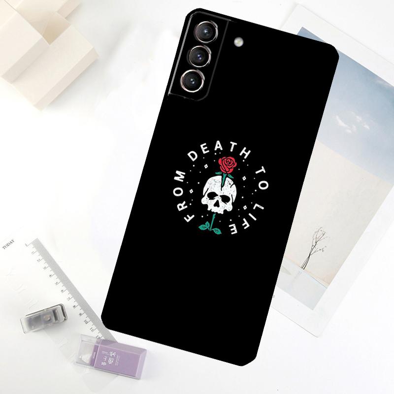 Life With Death Phone Case For Samsung Galaxy S25 Ultra S20 S21 S22 S23 S24 Ultra S9 S10 Plus S24 FE Cover