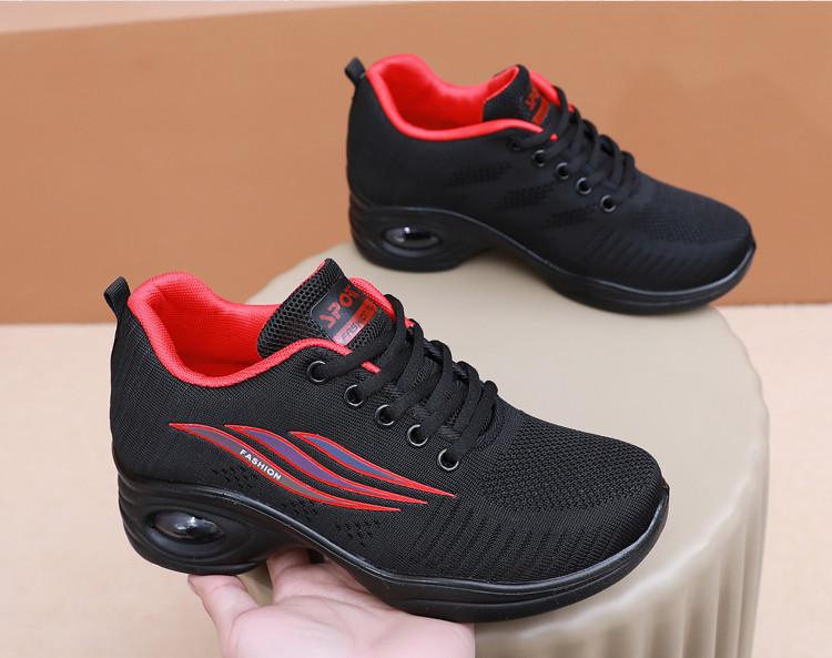 

New Four Seasons Mesh Dance Shoes Women s Adult Soft Sole Breathable Polyurethane Dance Shoes Air Cushion Middle Heel Square Dance Shoes 41