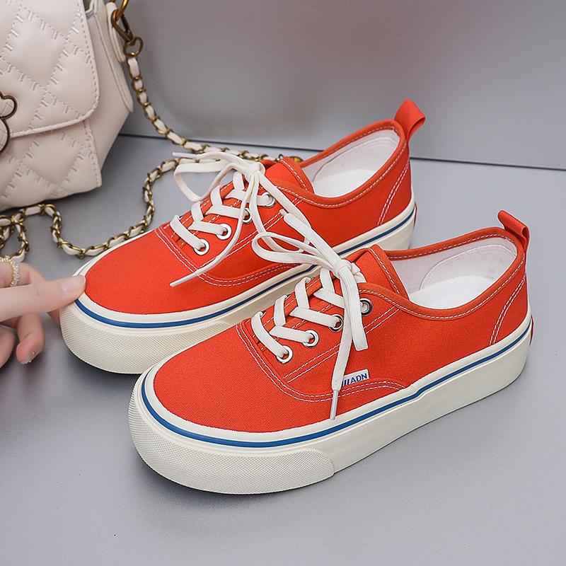 6 Spring High-end Women's Shoes Canvas Shoes Classic Retro Casual Guochao Student Skateboard Shoes
