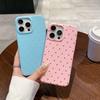 Simple Polka Dot Apple 16promax 15pro Anti Fall 12Pro All Inclusive 13PRO Soft Shell Leather Pattern Mobile Phone Case