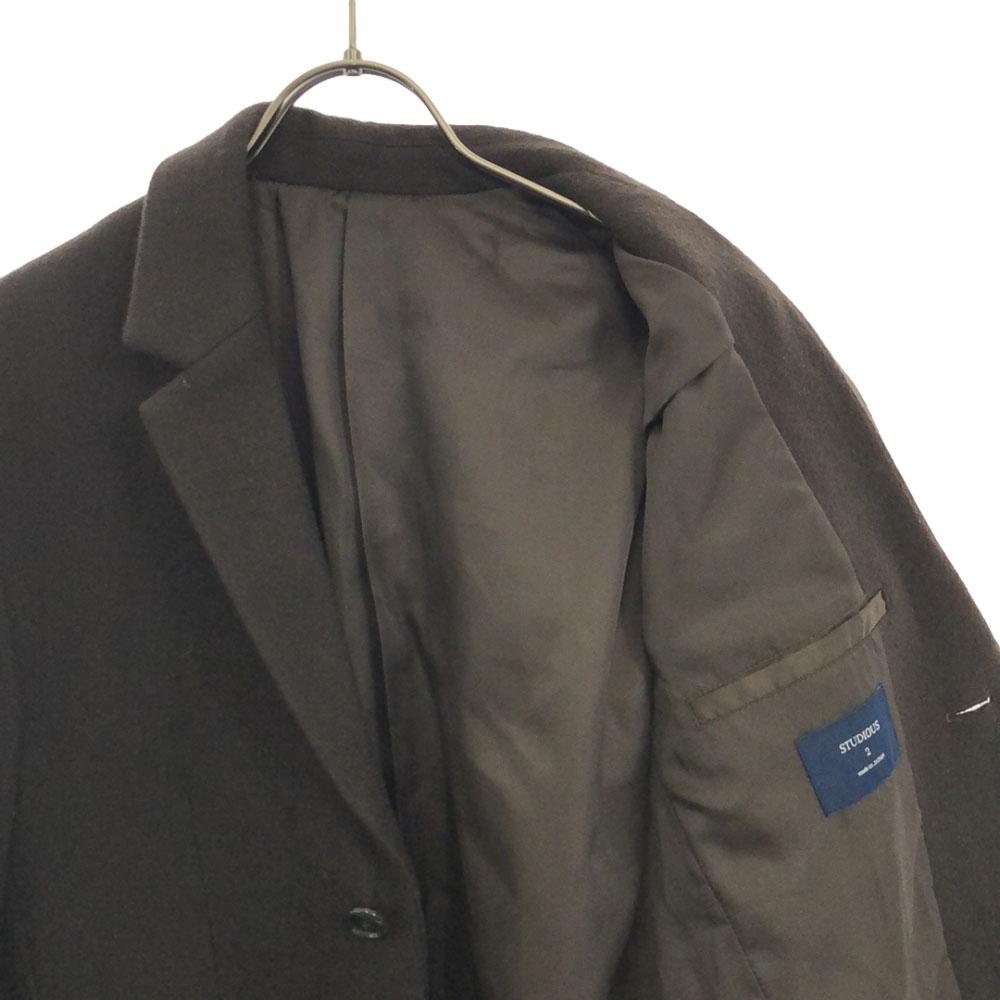 STUDIOUS Wool Blend Made In Japan Chester Coat 2 Brown Men's Used