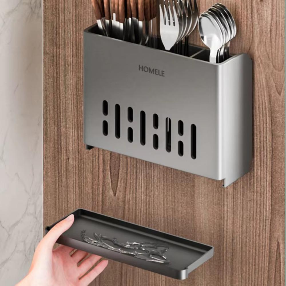 Self-adhesive Chopsticks Tube Wall Mounted Tableware Storage Box New Chopsticks Holder