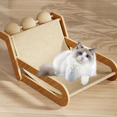 Cat Hammock Bed Lounge Chair Floor Standing Comfortable Sleeping Cats Elevated Pet Cot for
